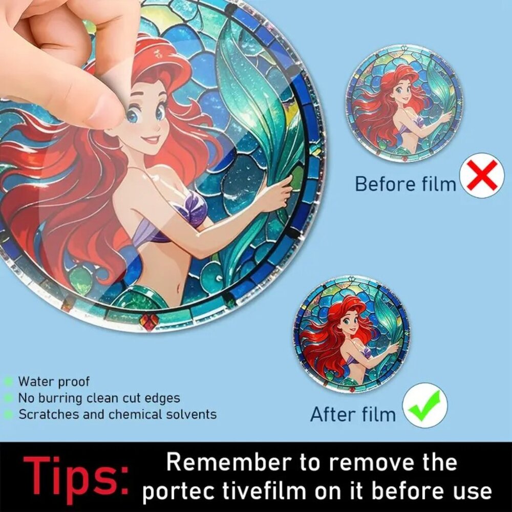 Suncatcher Little Mermaid Ariel Disney Hanging Window Decor Colorful Princess - Picture 3 of 5